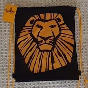 The Lion King Broadway Musical Disney VIP Drawstring Cinch Bag Tote Backpack NWT